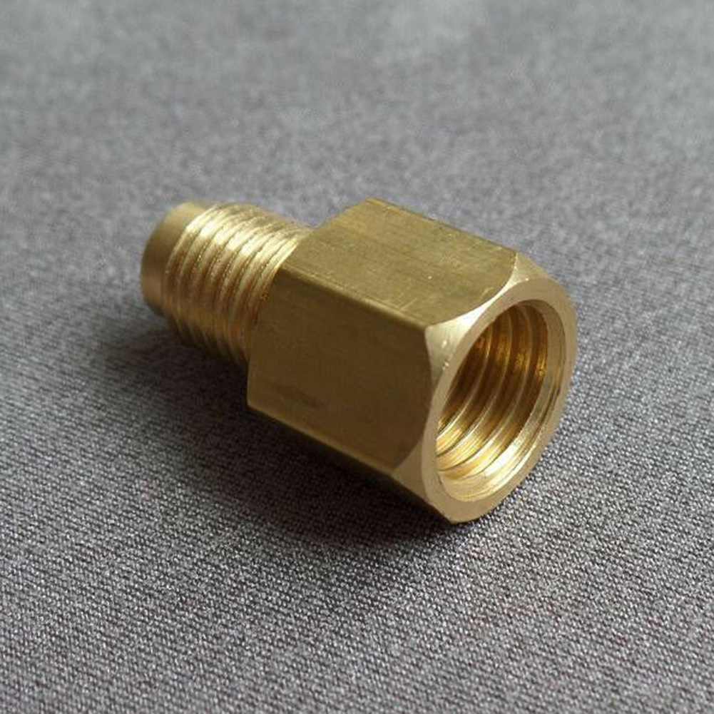 R134A R12 Car Conditioner Adapter Quick Coupling 1/2 "ACME หญิง 1/4" SAE ทองเหลืองคุณภาพสูงรถหัวฉีดน้ํามันเชื้อเพลิง