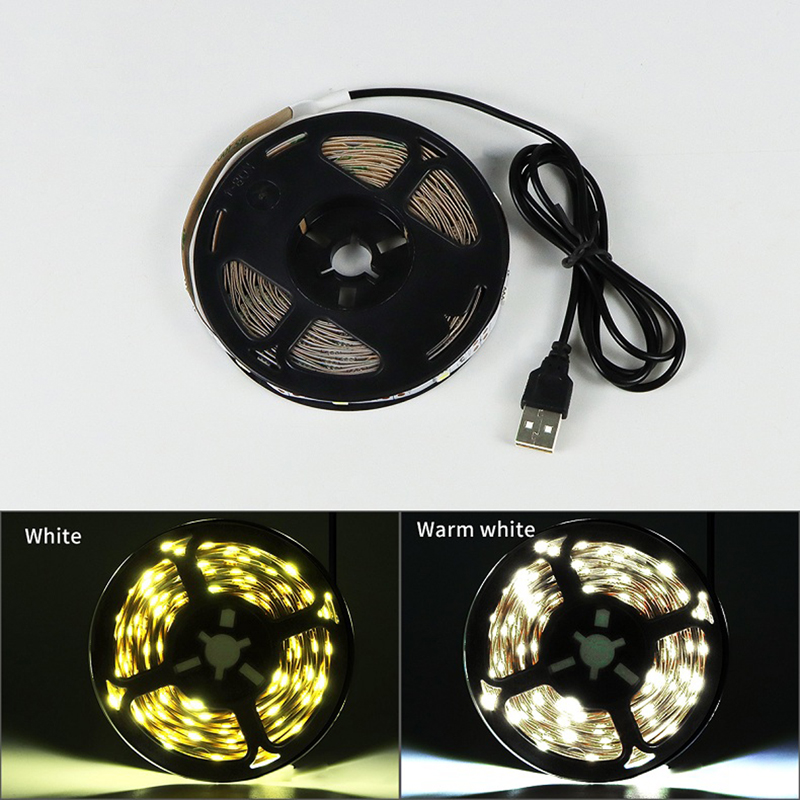 5V USB Led Strip Licht SMD 2835 1M 2M 3M 4M 5M Wit/Warm wit Flexibele Verlichting Lint TV Achtergrond Tape Home Decor Lamp