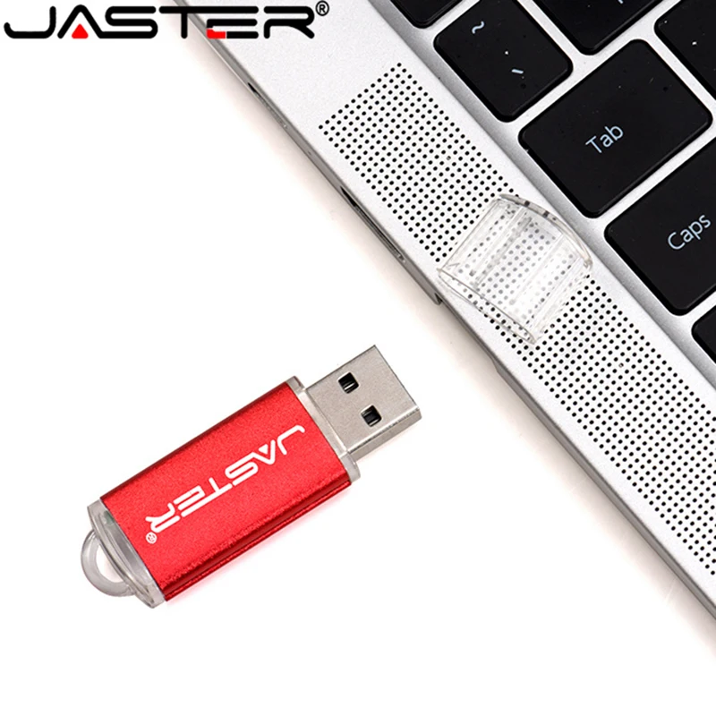 JASTER Nuovo Creativo Con Portachiavi USB 2.0 Flash Drive 128GB 64GB 32GB 16GB 8GB 4GB 128MB Pendrive Moda 9 Colori U Stick Regalo