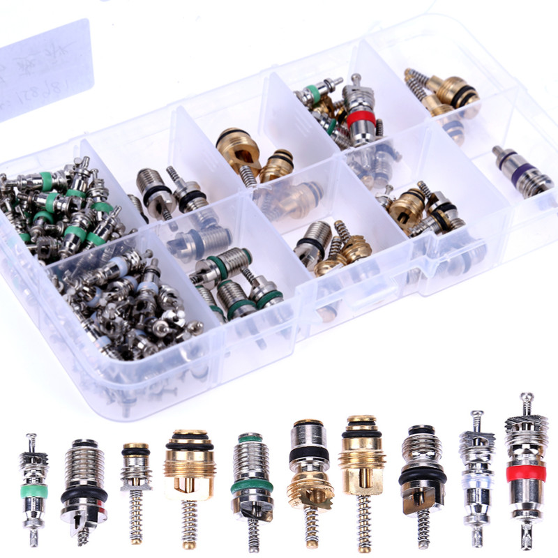100 Cái/hộp R134A Xe A/C Core Van Điều Hòa Ô Tô Assortment Bộ