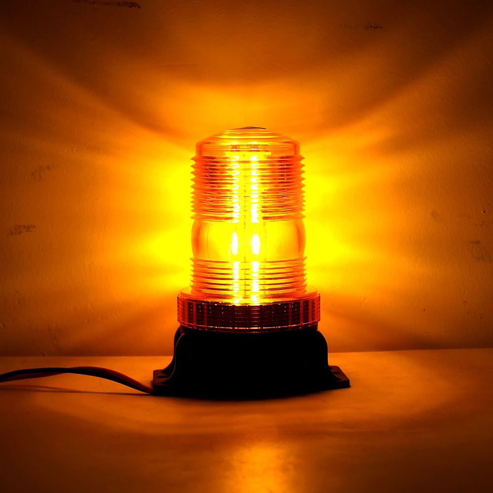 12–30 V Traktor-Rotations-Blinklicht, 30 LEDs, Strobe, Verkehrswarnlicht, PC, Notfall, rotierender Sicherheitsalarm, Leuchtfeuer, rund, bernsteinfarben