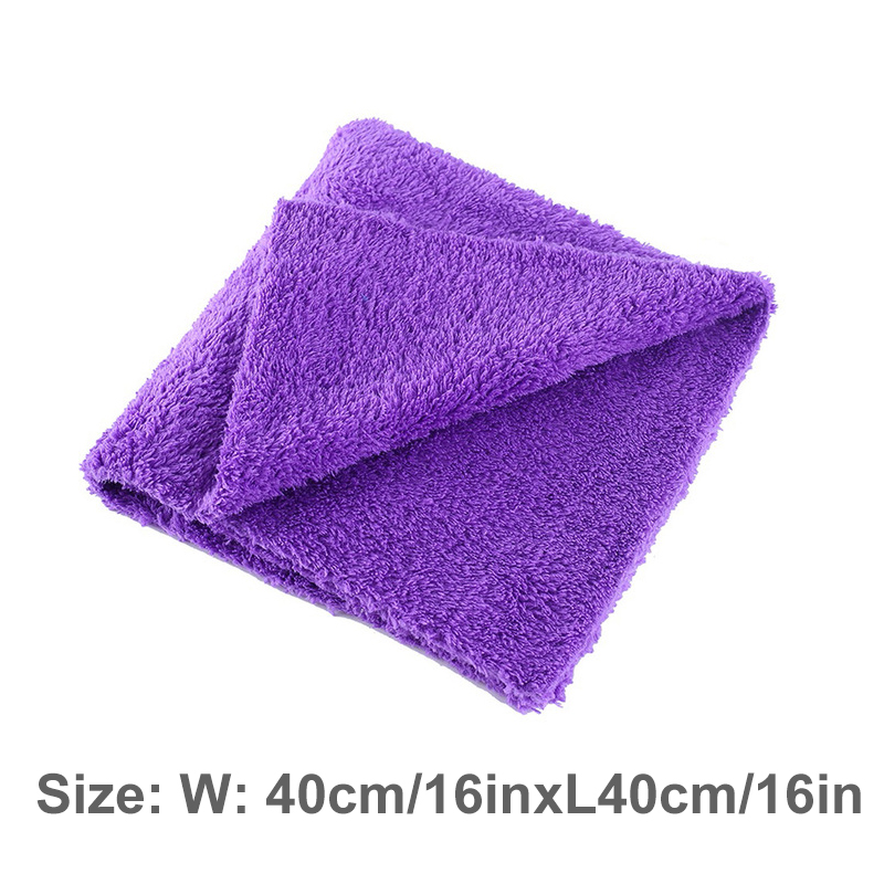 3/5/10 Chiếc Xe Khăn Microfiber Lau Khô Đánh Bóng Xe Vải Mềm Edgeless Xe Chi Tiết Lấy Ráy Tai khăn 40X40CM 350GSM
