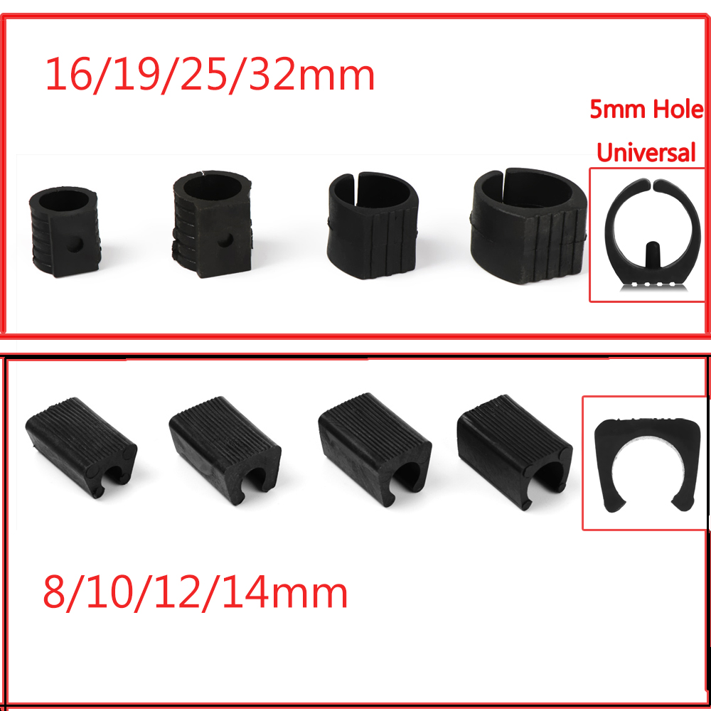 10pc U Shaped Chair Leg Pad Non-slip Pipe Clamp Damper Stool Anti-front Tilt Floor Protector Glides Tube Caps 8/12/14/16/25/32mm