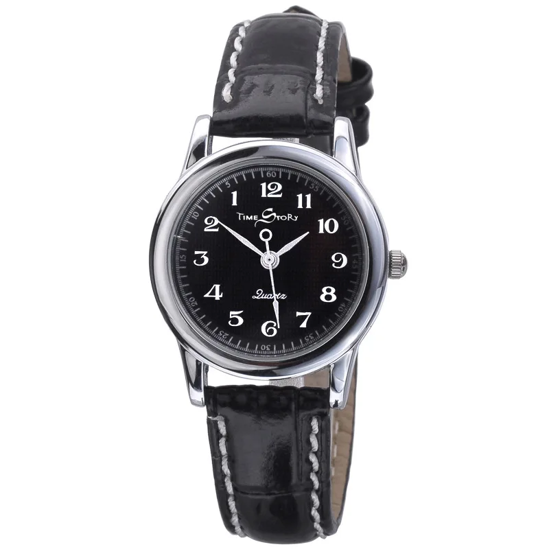 Montre à quartz pour amoureux, direction inversée dans le sens inverse des aiguilles d'une montre, cadran de pression d'huile, étanche, montres pour amoureux en cuir inversé