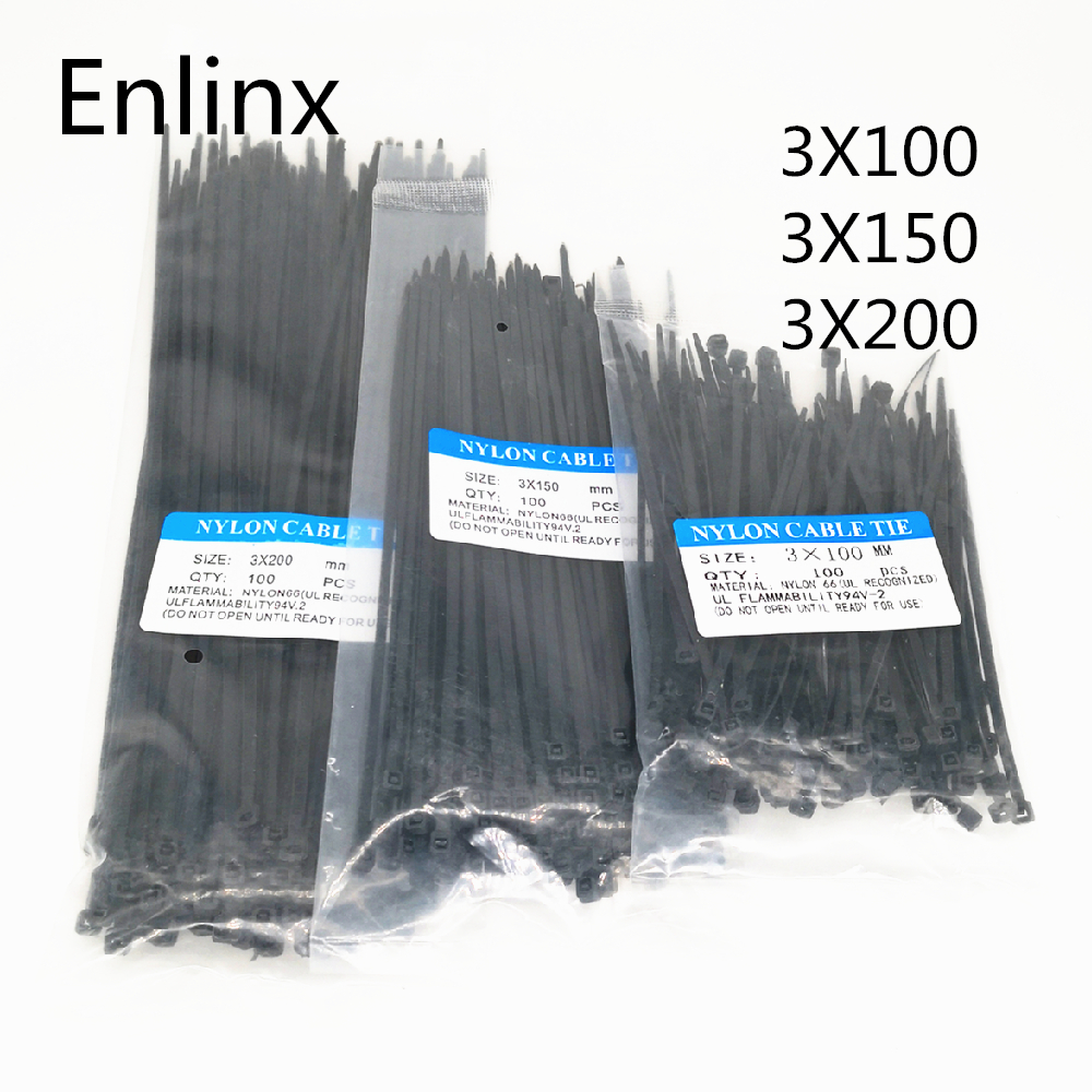 黒と白のプラスチック製buleワイヤー,100個,赤,黄,緑,自己保持,ジッパー,ケーブル