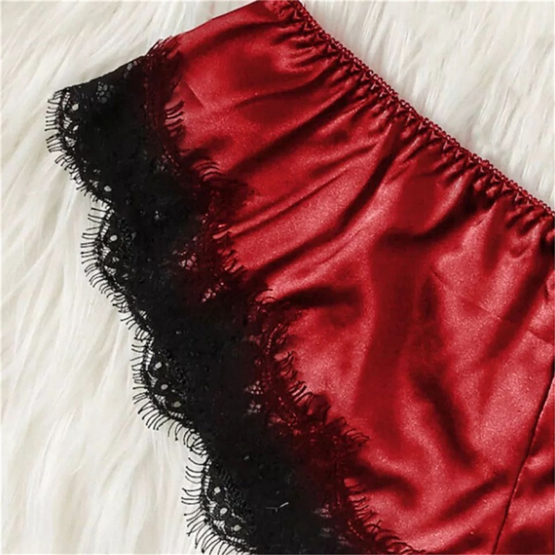 1 Set Unterwäsche Nachtwäsche Sets Lenceria Sling Bh Set Sexy Satin Dessous Sexy Perspektive Pyjamas