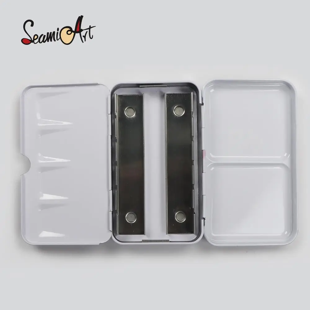 SeamiArt Nửa Chảo Màu Nước Khay Sơn Tín Hộp Trống Bảng Tranh Lưu Trữ Khay Đựng Son Hộp Cho Tranh Supplie