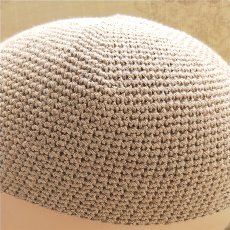 Gorro ビーニー帽子純粋な手編みトルコイスラム教徒男性女性イスラム Kufi Taqiya Takke Peci スカルキャップ祈りサウジアラビア