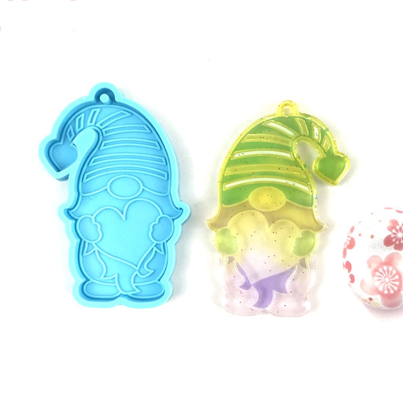 DIY Handwerk Schmuck Anhänger Herstellung Tool Schlüsselbund Epoxy Harz Form Zwerge Valentinstag Schlüsselring Casting Silikon Form