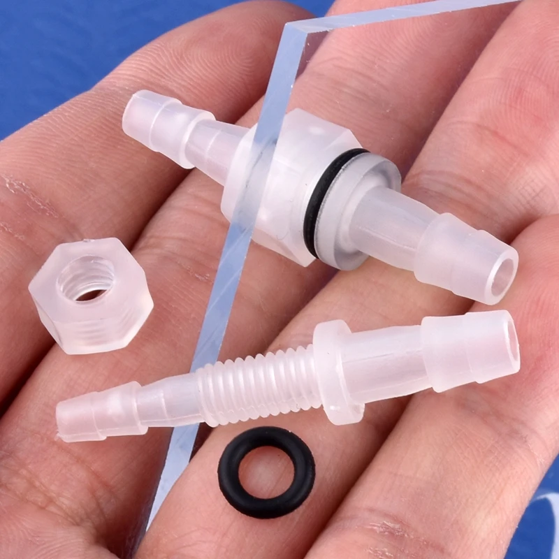 5 ~ 200 Chiếc M6 ~ M10 Đến 3 ~ 8Mm PP Chùa Trực Tiếp Kết Nối Lục Giác Hạt O-vòng Bể Cá Bơm Không Khí Adapter Tưới Vườn Vòi Khớp