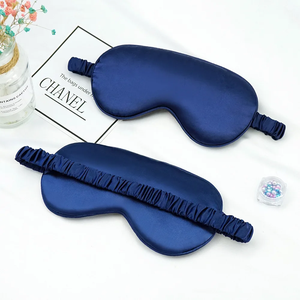 Bắt Chước Lụa Mắt Miếng Dán Che Mắt Ngủ Mặt Nạ Đệm Mắt Du Lịch Thư Giãn Bao Eyeshade Sức Khỏe Ngủ Lá Chắn Mắt Dụng Cụ Chăm Sóc