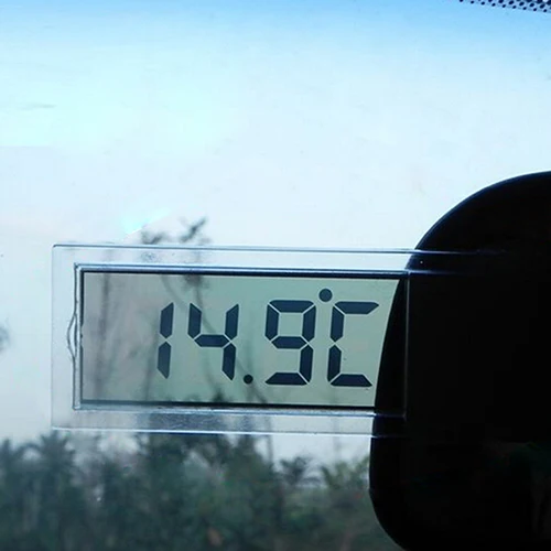 Medidor de temperatura Digital LCD para interiores, hogar y exteriores, ventosa, termómetro para coche, práctico Sensor de temperatura y humedad