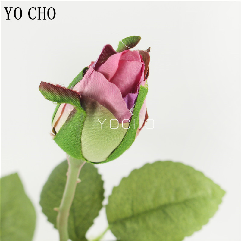 YO CHO 핑크 로즈 실크 웨딩 부케 꽃 Mariage DIY 신부 꽃 라텍스 인공 장미 부케 신부 들러리 장식