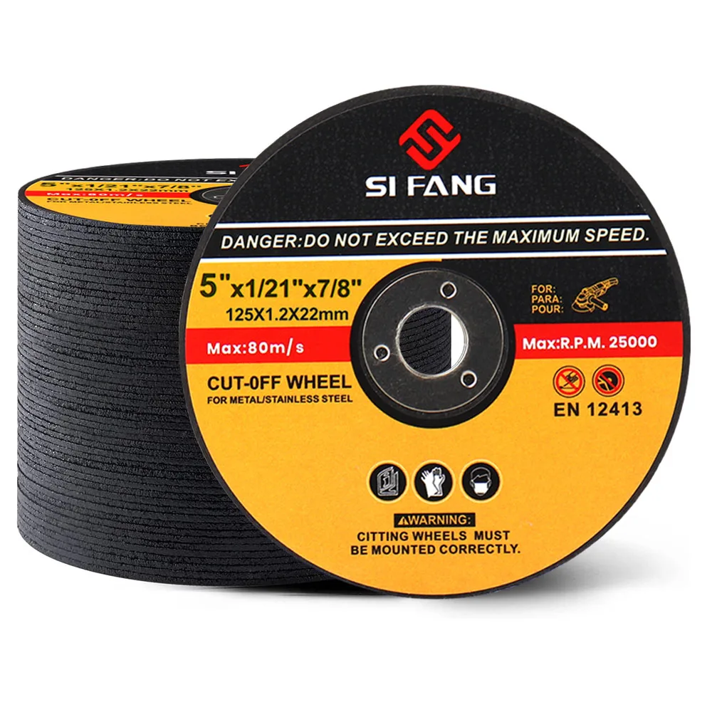 Bộ 5-50 Con Kim Loại 125MM Thép Không Gỉ Đĩa Cắt Cắt Bánh Xe Sập Chà Nhám Đĩa Mài Góc máy Xay Bánh Xe