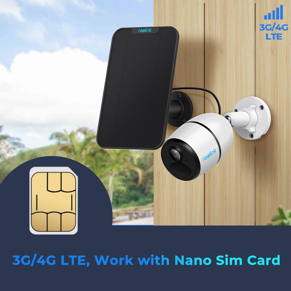 Reolink-cámara de seguridad de detección de coche humano, videocámara IP de videovigilancia salvaje, LTE, Tarjeta Sim 4G, batería de 4MP, serie GO