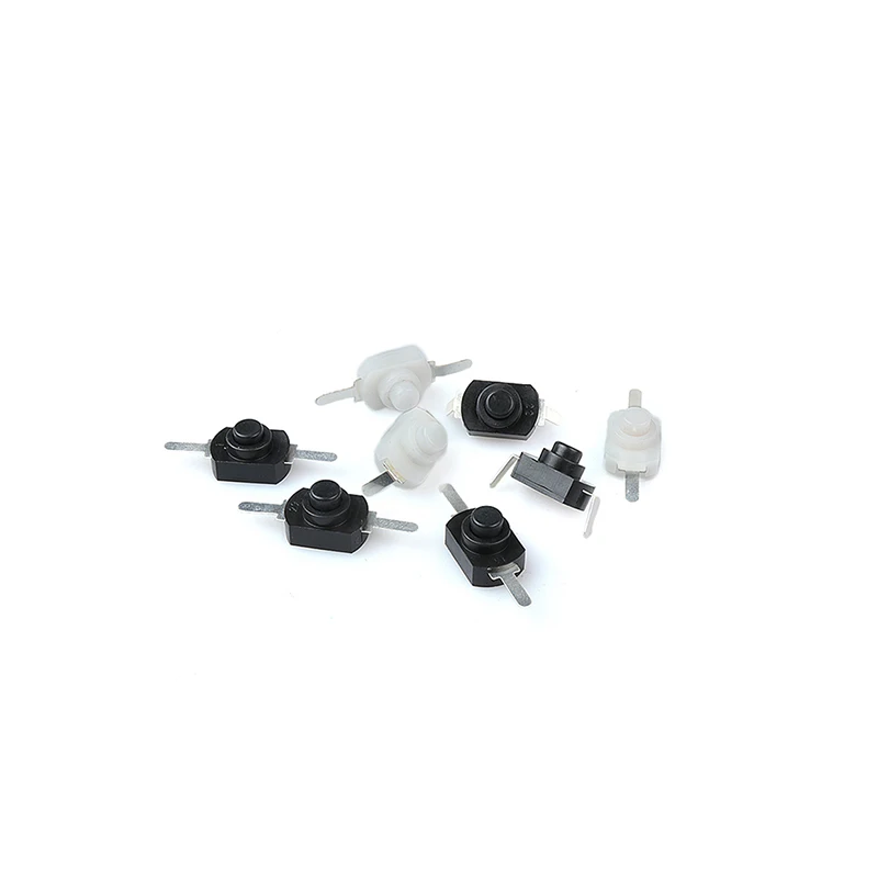 10 ชิ้น/ล็อต 1208YD 1288BM DC 30V 1A 12*8 มม.ปิด Mini Push ปุ่มสวิทช์สําหรับไฟฉายไฟฟ้าสีดําสีขาว Self Locking