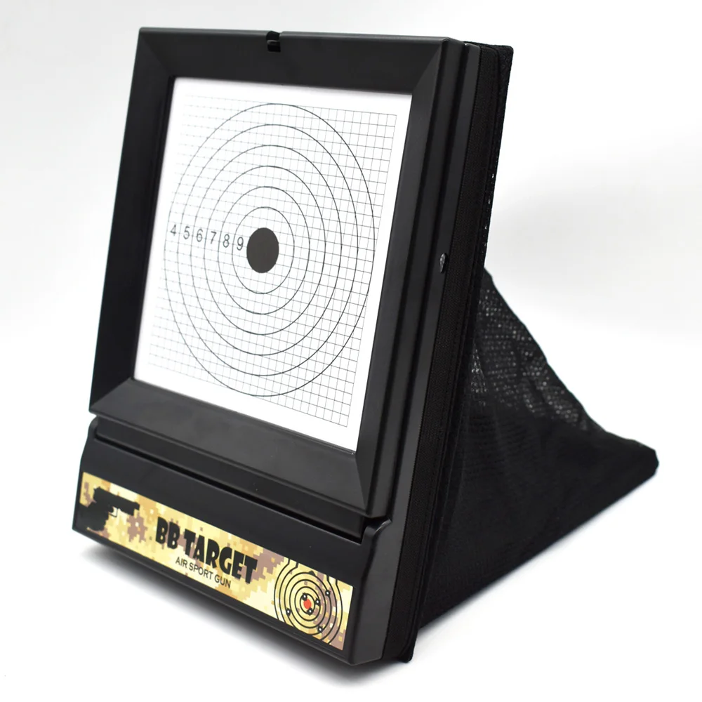 Self-Resetting Airsoft Shooting Target ABS BB'S Pellet Trap with Metal Spinner Target Inside Air Soft Pellet Trap Tartgets