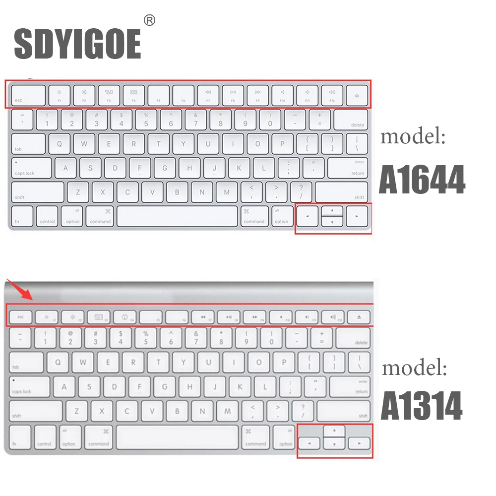 Desktop PC for Apple Bluetooth Wireless keybord MLA22LL/ A1644 A1314 IMAC Keyboard cover Protector Silicone Cover US/EU Version