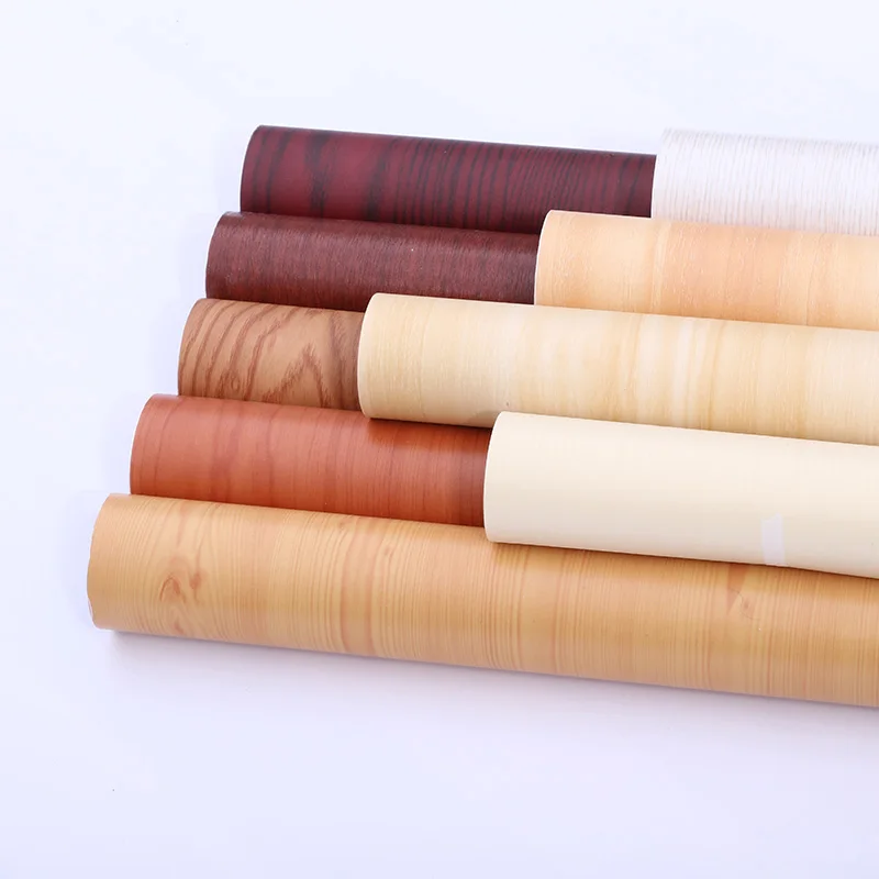 ไม้ Damp-Proof กันน้ำคืนตกแต่งบ้าน Peel และ Stick วอลเปเปอร์ผนังห้องนอน PVC Self-Adhesive กระดาษ