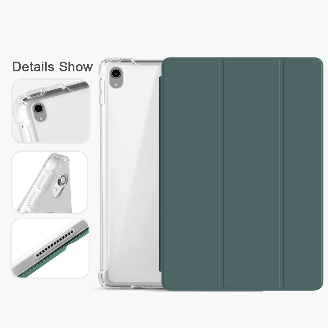 Casing untuk iPad Generasi Ke-8 2020 iPad 7th Gen 2019 Tutup Pelindung Folio Silikon dengan Tempat Pensil A2270/A2428 /A2429 Funda