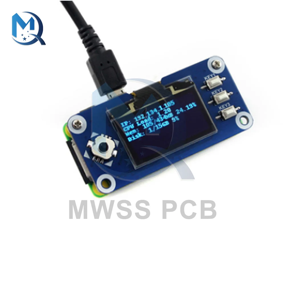 Waveshare Màn Hình LCD 1.3 Inch Mũ Dành Cho Raspberry Pi 2B/3B/3B +/Zero/Zero W 128X128 Pixels Giao Diện SPI Đèn Nền LED 3.3V