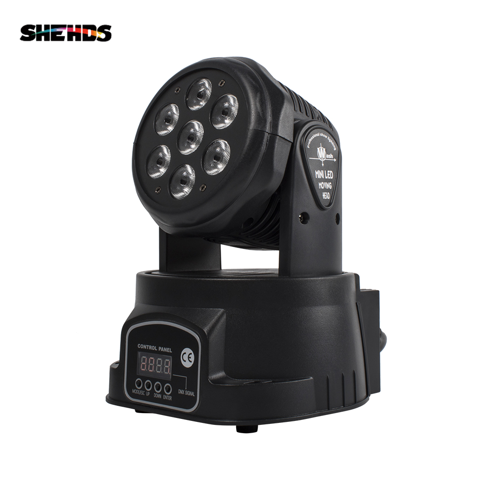 LED 7x18W RGBWA + UV/7x12W RGBW Moving Head Lighting 6in1 BGBWA + UV สําหรับดิสโก้ DJ KTV 12/16DMX ช่อง LED Dj Light