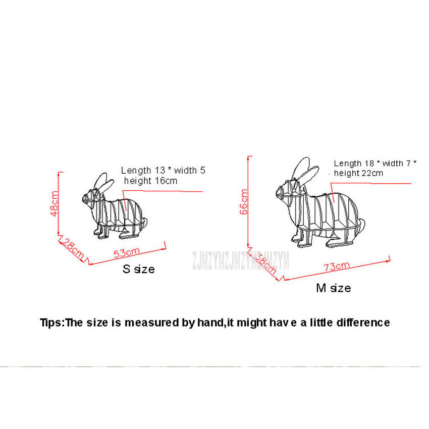 Estante criativa de coelho com ornamentos para jardim de infância, estante de prateleira para crianças, decoração de casa e chão