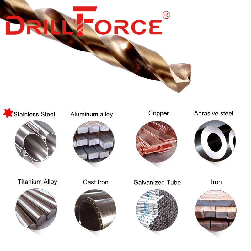 10 Chiếc 0.5Mm-8.0Mm M35 HSS-CO Coban Khoan HSS Mũi Khoan Xoắn Chút Cho Thép Không Gỉ (0.5/1.5/2/2.5/3/4/4.5/5/5.5/6/6.5/7/8Mm)