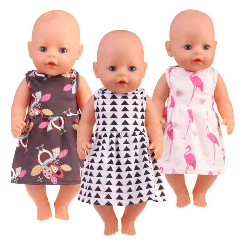 新しい 43 センチメートル生まれた赤ちゃん人形の服帽子ドレス 18 インチ 1/3 BJD 人形白靴下下着女の子のための