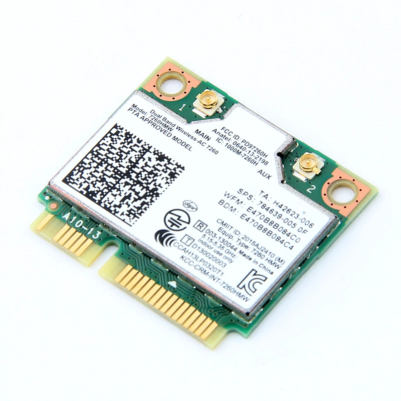 Двухдиапазонная Wi-Fi карта для Intel 7260 7260HMW 7260AC MINI PCI-E 2,4 ГГц/5 ГГц 802.11ac Wi-Fi Bluetooth 4,0 Wlan адаптер Win 7/8/10