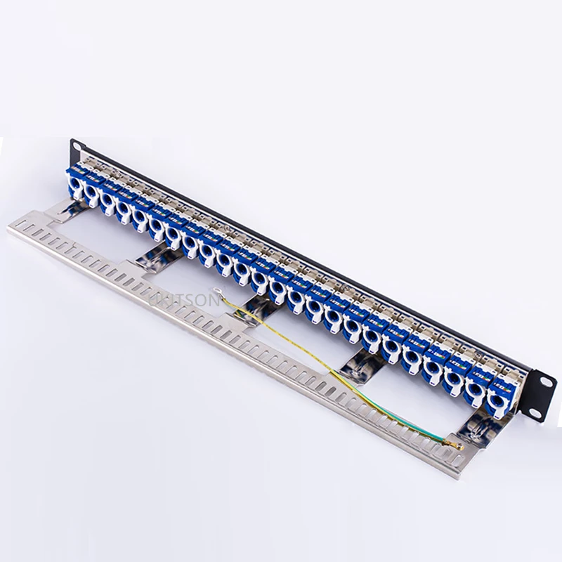 Патч-панель без инструментов с 24 вилками, разъем модуля RJ45 Keystone Jack CAT6, для 19 дюймового кронштейна в стойку для подключения к Интернету