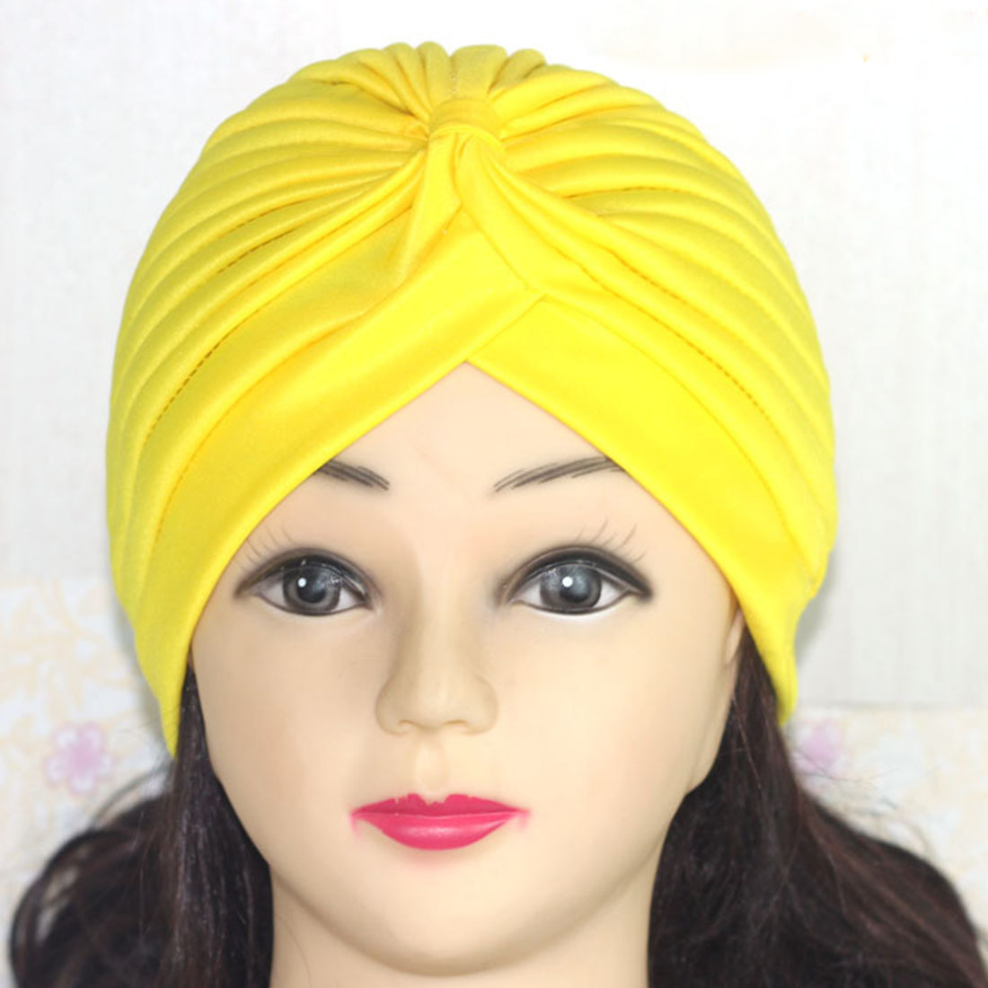 Twist Turban Caps Mode Frauen Knoten Muslimischen Hijab Shiny Gold Silber Glitter Indischen Hut Männer Casual Einfarbig Einfache Kopftuch