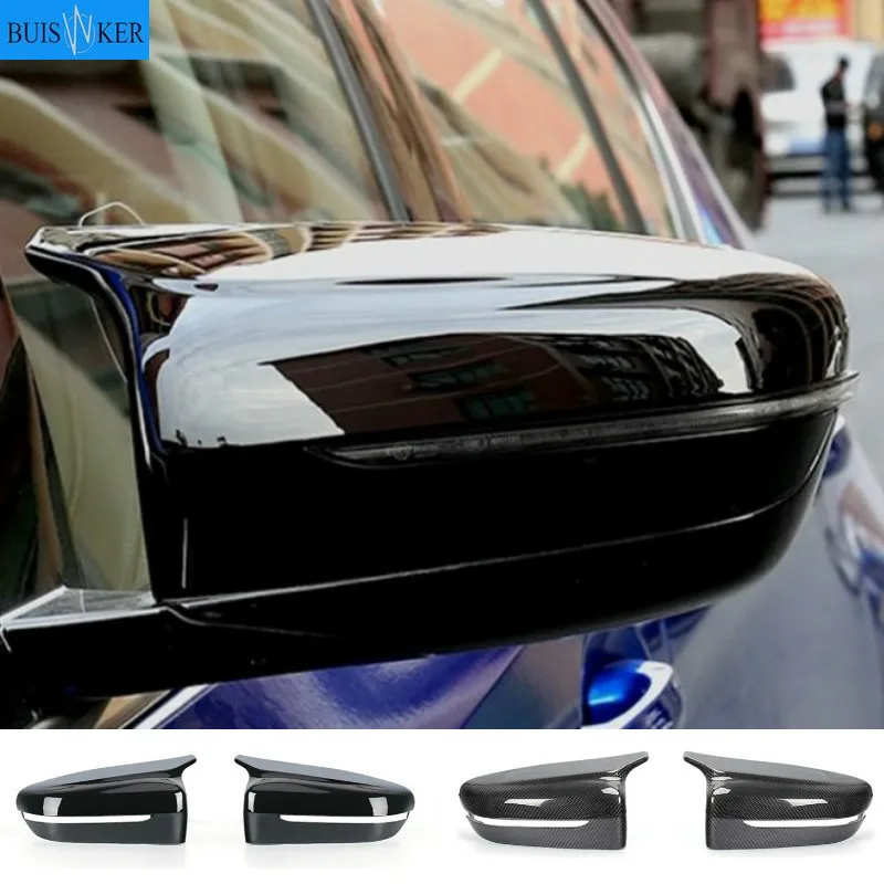 Fibra de carbono exterior lateral espelho retrovisor capa guarnição para bmw 3 4 5 7 8-series g20 g21 g28 g11 g12 g14 g15 g16 g30 g31 g38 g22