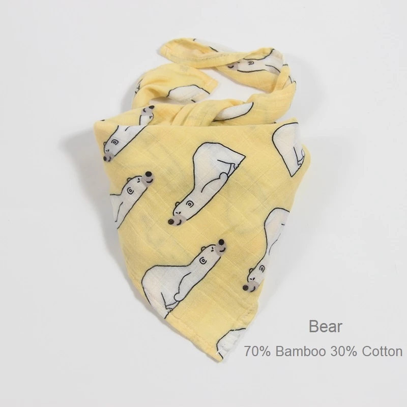 オーガニックコットン/バンブーコットンモスリンスカーフ,げっぷ用,新生児用おむつ,60x60cm