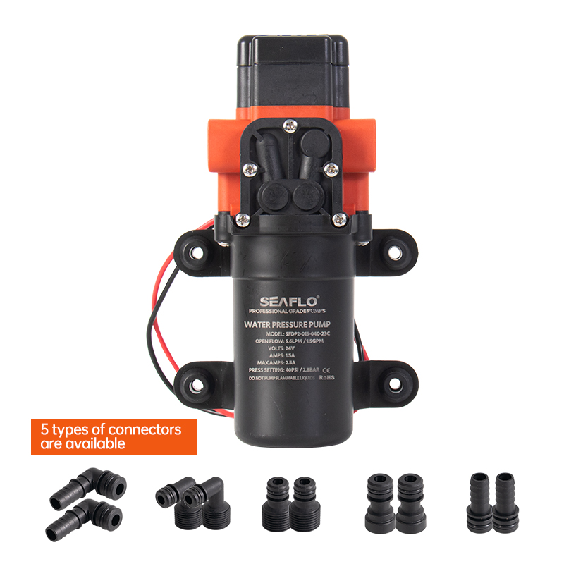 Seaflo 40 psi 12 12vマリンウォーターポンプダイヤフラムポンプボートアクセサリーシャワートイレ