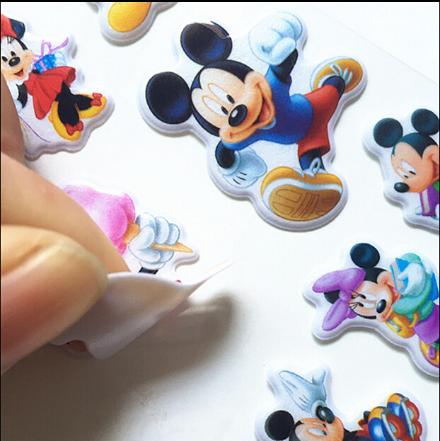 Bộ 6 Hình Chuột Mickey Dễ Thương Minnie Dán Trẻ Em Anime Dễ Thương Dán Hành Lý Xách Tay Thêu Sò Miếng Dán Bán
