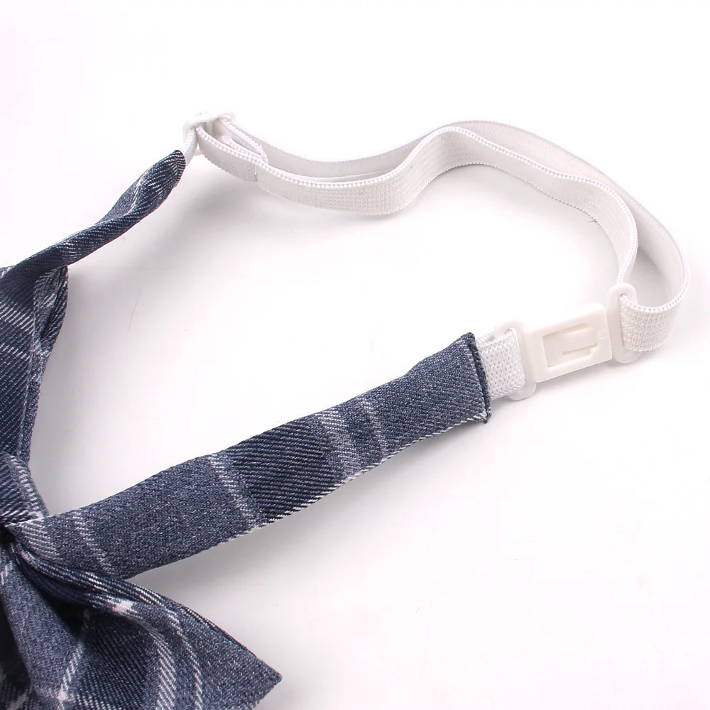 Nữ Tính Kẻ Sọc Bowtie Cổ Thắt Nơ Nữ Đồng Phục Cổ Butterf Nơ Người Lớn Kiểm Tra Dây Thắt Nơ Cravats Bé Gái Bowties
