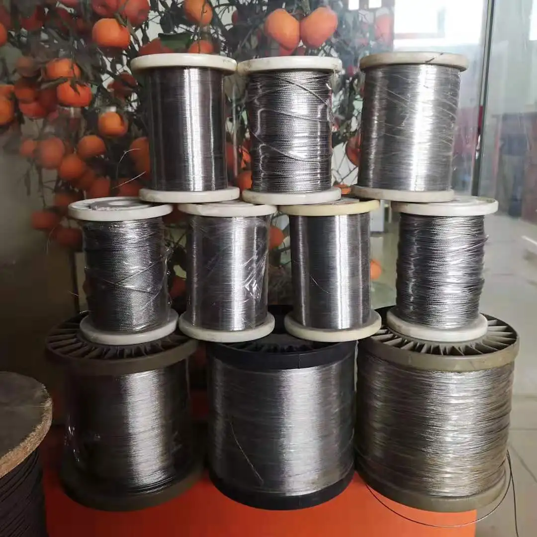 50M/100M/200M Đường Kính 1.5Mm 7X7 Xây Dựng 304 Dây Dây Thép Không Gỉ Alambre Mềm Hơn câu Cá Nâng Cáp
