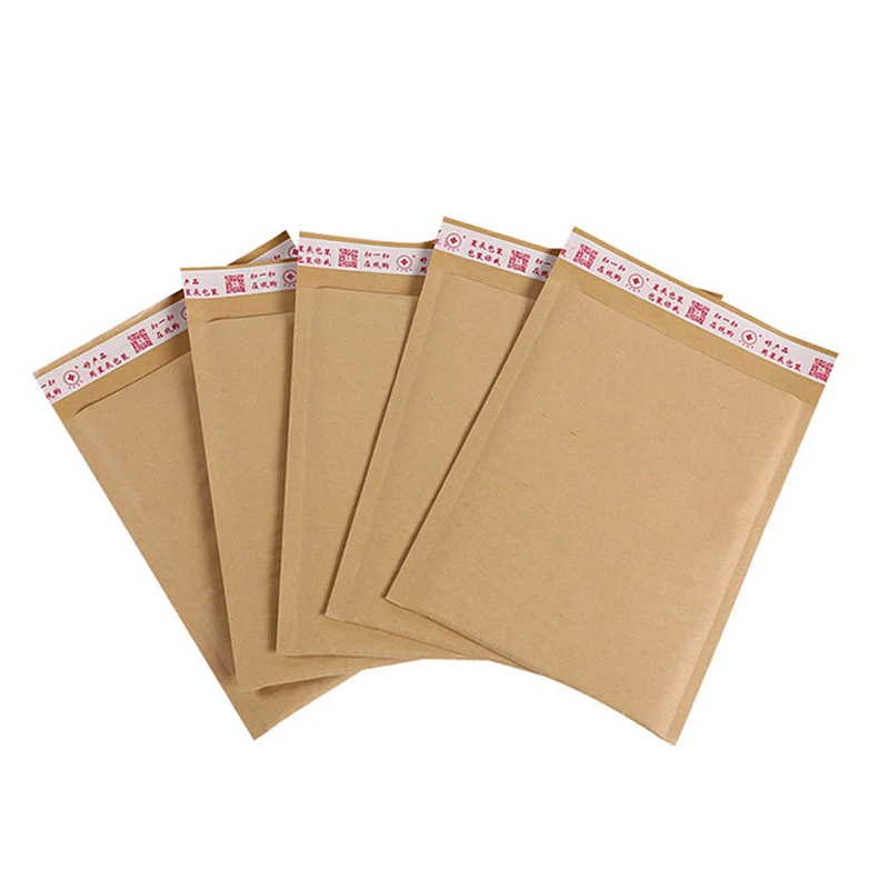 Sobres de envío acolchados naturales, sobres de burbujas de papel Kraft, bolsa de burbujas pequeña, bolsa de embalaje impermeable, bolsas de correo Postal, 10 Uds.