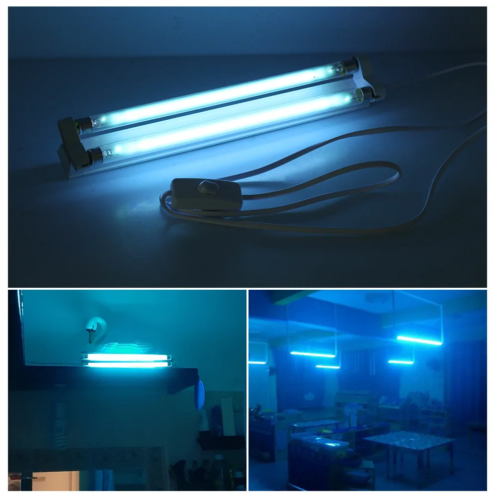 16W/220V Tia Cực Tím Diệt Mầm Đèn UVC Máy Tiệt Trùng Diệt Bụi Chi Eliminator 254nm Đôi-Tiệt Trùng UV Thạch Anh đèn Cho Gia Đình