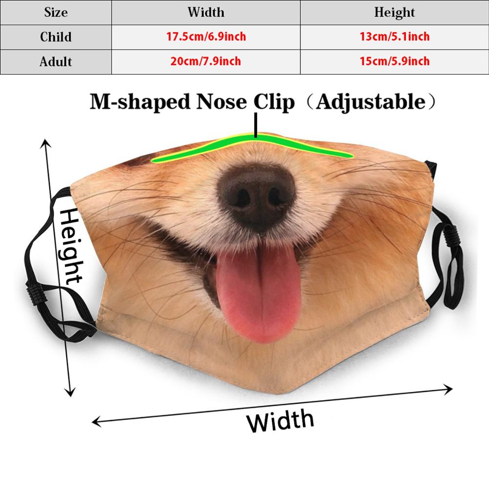 Ngộ Nghĩnh Pomeranian Chó In Hình Mặt Bộ Lọc Có Thể Giặt Được Chống Bám Bụi Miệng Mặt Nạ Ngộ Nghĩnh Pomeranian Mặt Chó Mặt Nạ Pomeranian Mặt Pomeranian