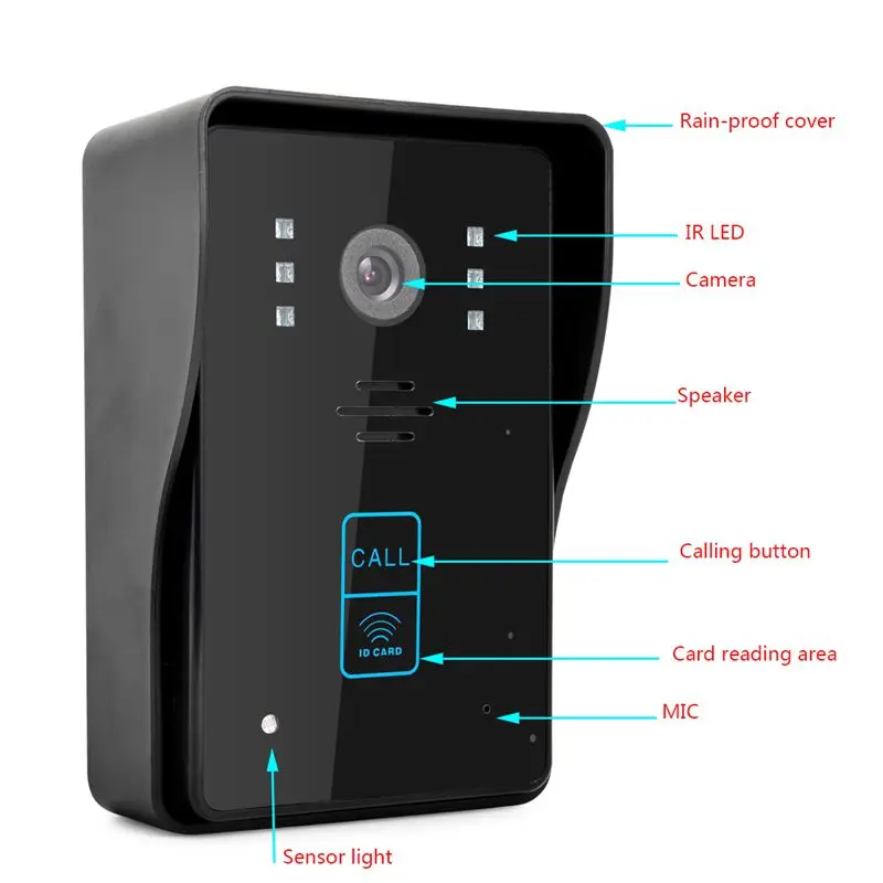 SYSD WiFi Video Camera Chuông Cửa Tuya Nhà Thông Minh Chuông Cửa Không Dây 1080P Với RFID Mở Khóa Video Liên Lạc Nội Bộ Cho Căn Hộ Chung Cư