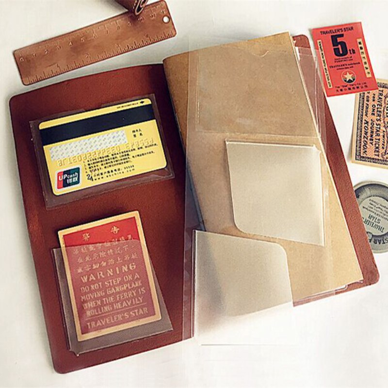 ТЭН для ноутбука путешественника, карманная сумка для карт из ПВХ, сумка из воловьей кожи, дневник, клейкий слот, карманный аксессуар
