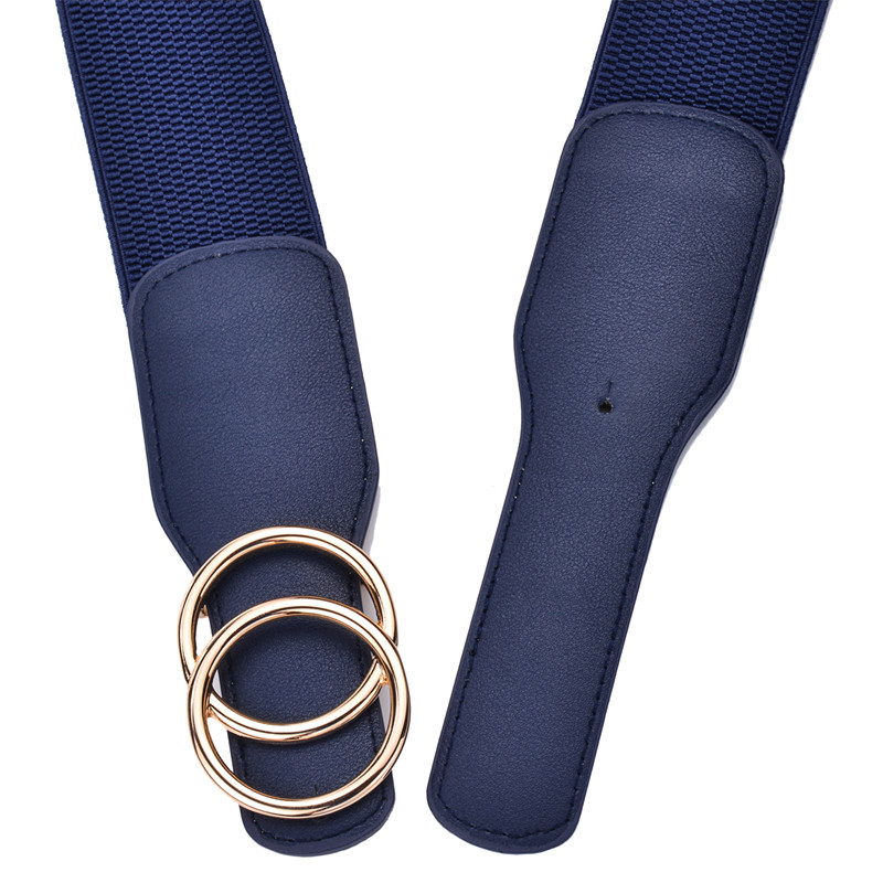 Faja para mujer, cinturones elásticos de cintura ancha con anillos dobles, fajas con hebilla para mujer