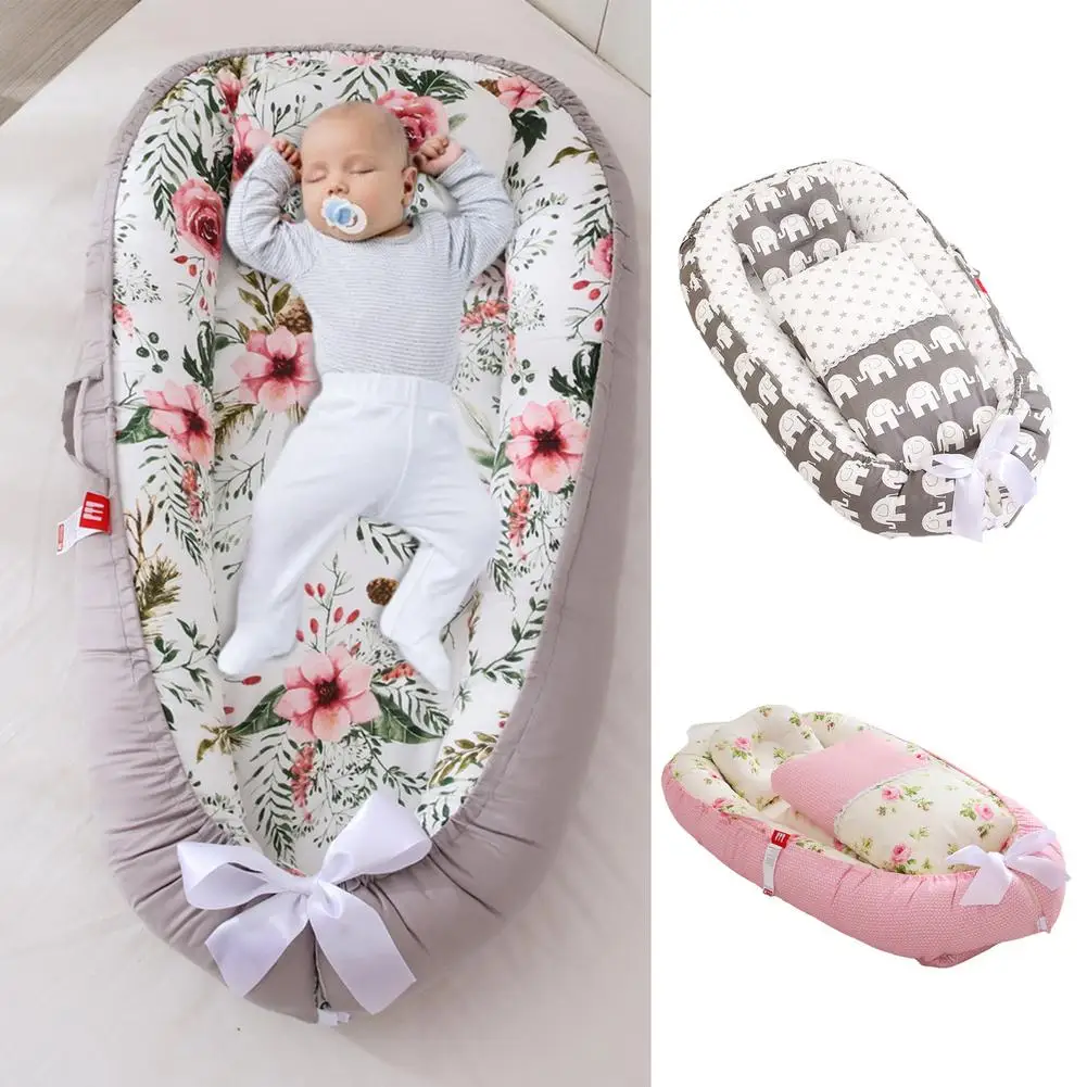 เด็ก Nest เตียงหมอนผ้านวมเด็กแรกเกิด Lounger แบบพกพา Napping Baby Bassinet พร้อมหมอนผ้านวม Bebe ผ้าฝ้าย Sleeper