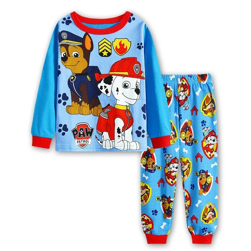 Ban Đầu Chó Tuần Tra Paw Patrol Bộ Đồ Ngủ Bộ Mỏng Dài Tay Mashall Đuổi Theo Đống Đổ Nát Patrulla Trẻ Em Quần Áo Trẻ Em Ngủ Mùa Xuân Váy Ngủ