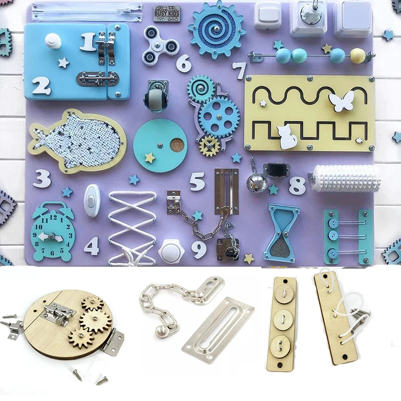 Trẻ Em Bận Rộn Ban DIY Đồ Chơi Cơ Bản Cuộc Sống Kỹ Năng Đào Tạo Giáo Dục Montessori Khóa Nhận Thức Hoạt Động Phụ Kiện Cho Chất Liệu Học Tập