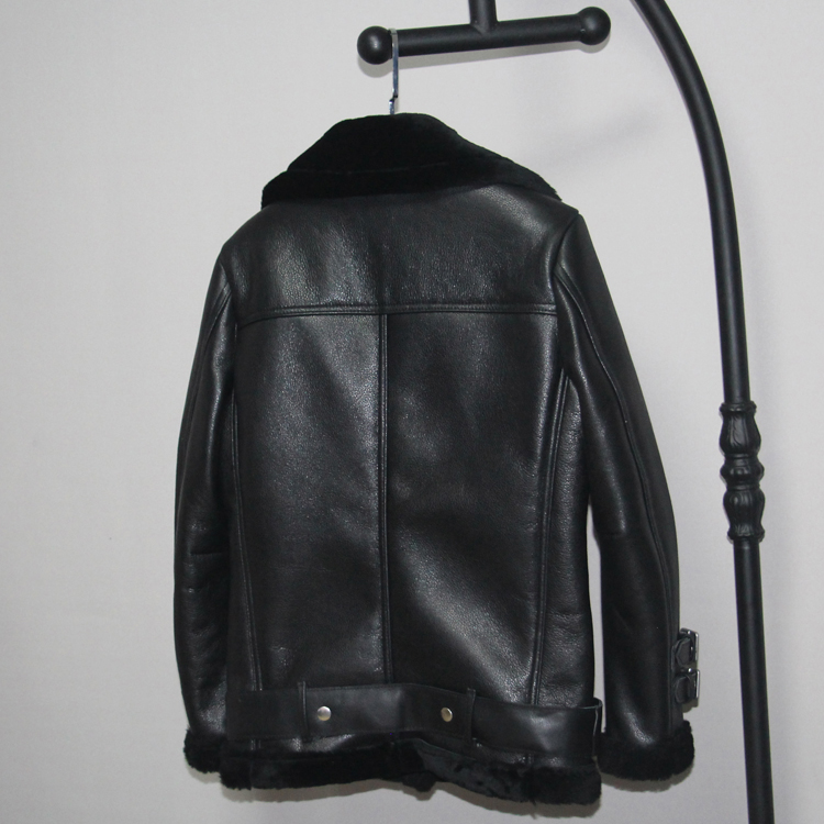 2023 女性の冬のジャケット本物のシープスキンラムスキンレザーオーバーコートウールカシミヤライナー女性のハイストリート布 XXXL 2XL 3XL