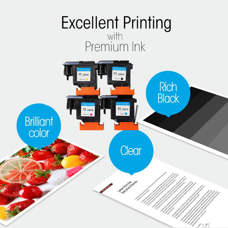 Печатающая головка, совместимая с hp 11, Сменная головка для hp11 Designjet 70 100 110 500 510 500PS C4810A C4811A C4812A C4813A