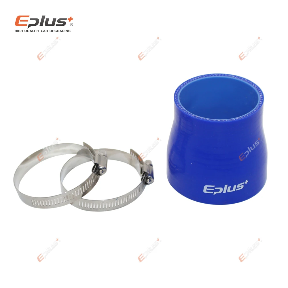 EPLUS Universal Silicone Tubing Hose Straight Big To Small Connector Car Intercooler Turbo Intake Pipe Coupler Blue Multi Size